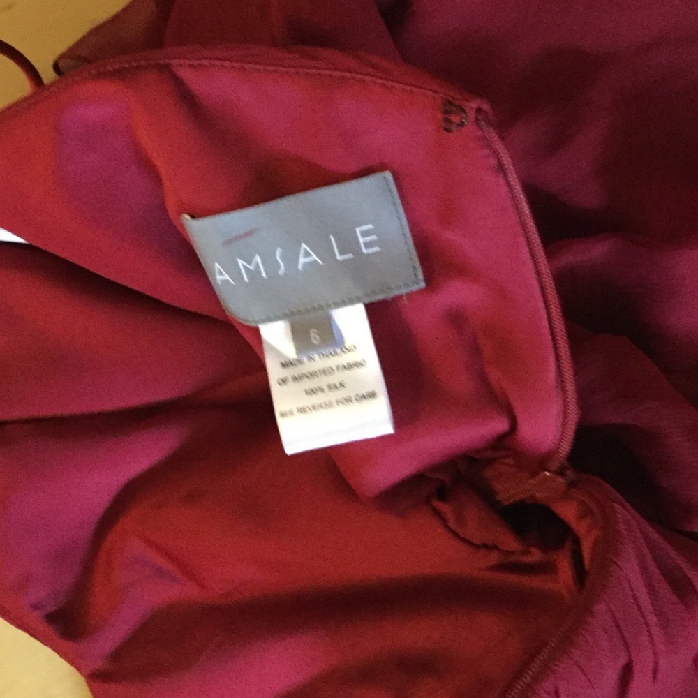AMSALE 100% Silk G629C LONG BRIDESMAID DRESS New - Picture 4 of 7